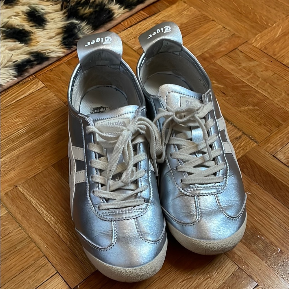 Onitsuka Tiger by Asics Silver and White Mexico 66 Sneakers